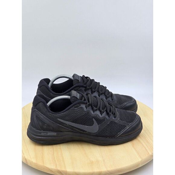 Nike Dual Fusion Run 3 Black/Black-Anthracite  Running Shoes Womens Sz 7.5 - Picture 1 of 8